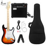 SLADE New 39 Inches Electric Guitar 6 Strings 22 Frets ST Electric Guitar Set Maple Fingerboards Electric Guitar with Amplifier