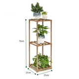 4/5-Shelves Plant Flower Stand Indoor Outdoor Wooden Plants Shelf Home Garden Pots Flower Rack Planter Display Shelf Plant Stand