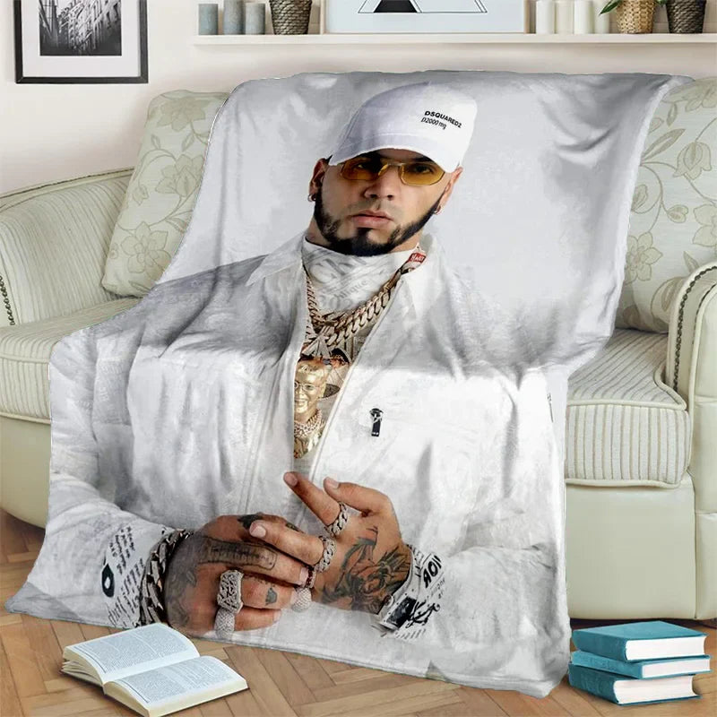 Free Anuel AA Rapper Hip Hop Singer Blanket,Soft Throw Blanket for Home Bedroom Bed Sofa Picnic Travel Office Cover Blanket Kids