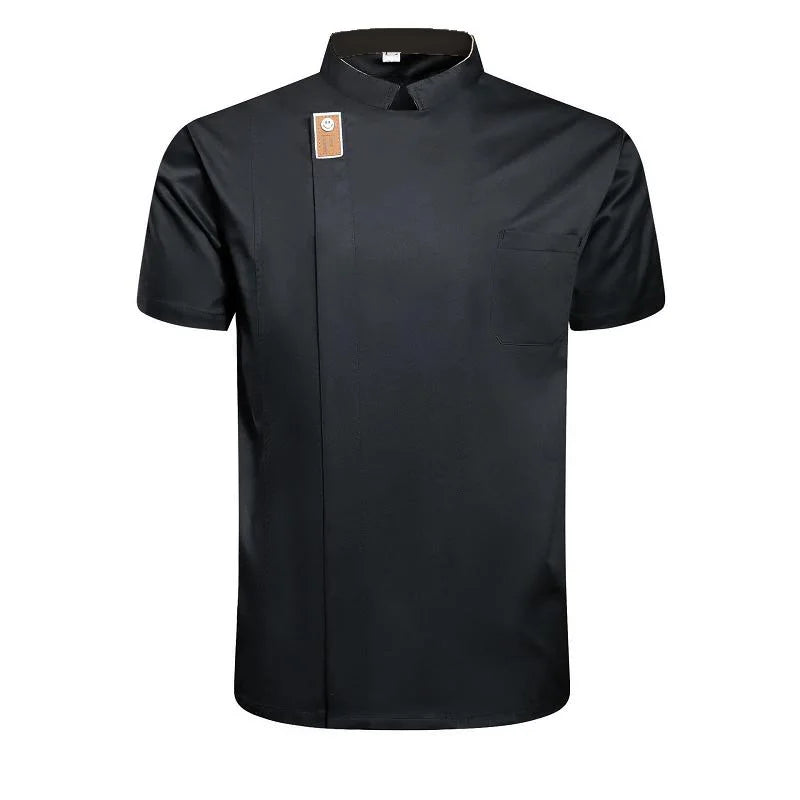 Chef Jacket for Men Women Short Sleeve Cook Shirt Bakery Restaurant Waiter Uniform Top Hotel Kitchen Clothes Catering Workwear