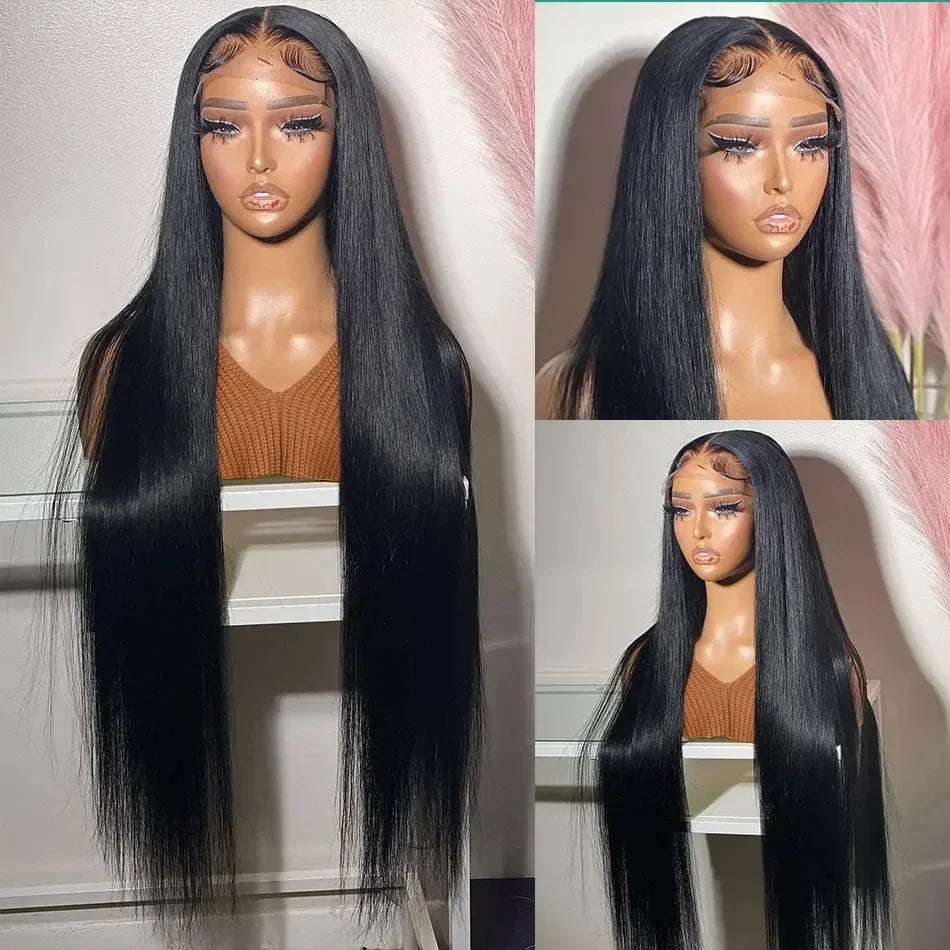 13x4 Transparent Lace Frontal Wig 250 Density 30 Inch Straight Lace Front Wigs 13x6 HD Human Hair Lace Frontal Wig For Women