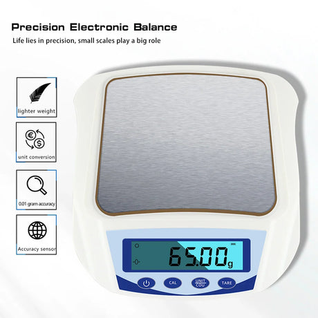 Portable 1000g/0.01g Digital Electronic Balance Scale High Precision Laboratory Jewelry Pocket Scale Kitchen Weighing Machine