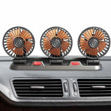 Portable Car Interior Cool Silent Fans With License Plate Number USB 12V 24V 12W Electrical Appliances Button Switch Automotive