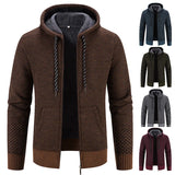 Male Knitted Casual Jackets with Hood Men's Sweater Coat Y2K Hoodies Korean Streetwear Baseball Jumpers Jersey Top Clothing