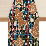 Christmas Gingerbread Man Table Runner Snowflake Home Kitchen Festive Candy Dining Room Decor Indoor Outdoor Party Supplies