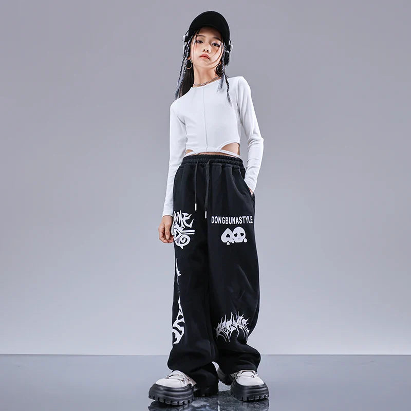 Hip Hop Clothing Girls Baseball Jacket Boys Streetwear Coat Street Dance Pants Kids Stage Costumes Children Jazz Clothes Sets