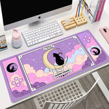 Cute Japan Cat Mouse Pad Large Gamer Mousepad DeskMat Computer Gaming Accessories Art Carpet 900x400 Play Mats Anime Office Mat