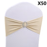 50PCS Wedding Chair Knot Ribbon Decoration Sashes For Banquet Country Cover Straps Back Flower Elastic Bow Events Organza