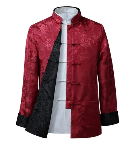 Men Chinese Dragon Shirt Kung Fu Coats China New Year Tang Suit Traditional Chinese Clothing For Men Jackets Hanfu Men Clothing