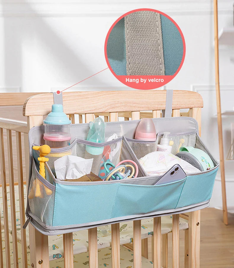 Large Hanging Storage Toy Diaper Pocket For Crib Organizer cot Bedside nursery bag Bedding Set Accessories Baby Stuff