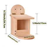 Useful Bird Squirrel Food Holder Feeding Box Handmade Food Container Wooden Squirrel Bird Food Feeder Pet Supplies