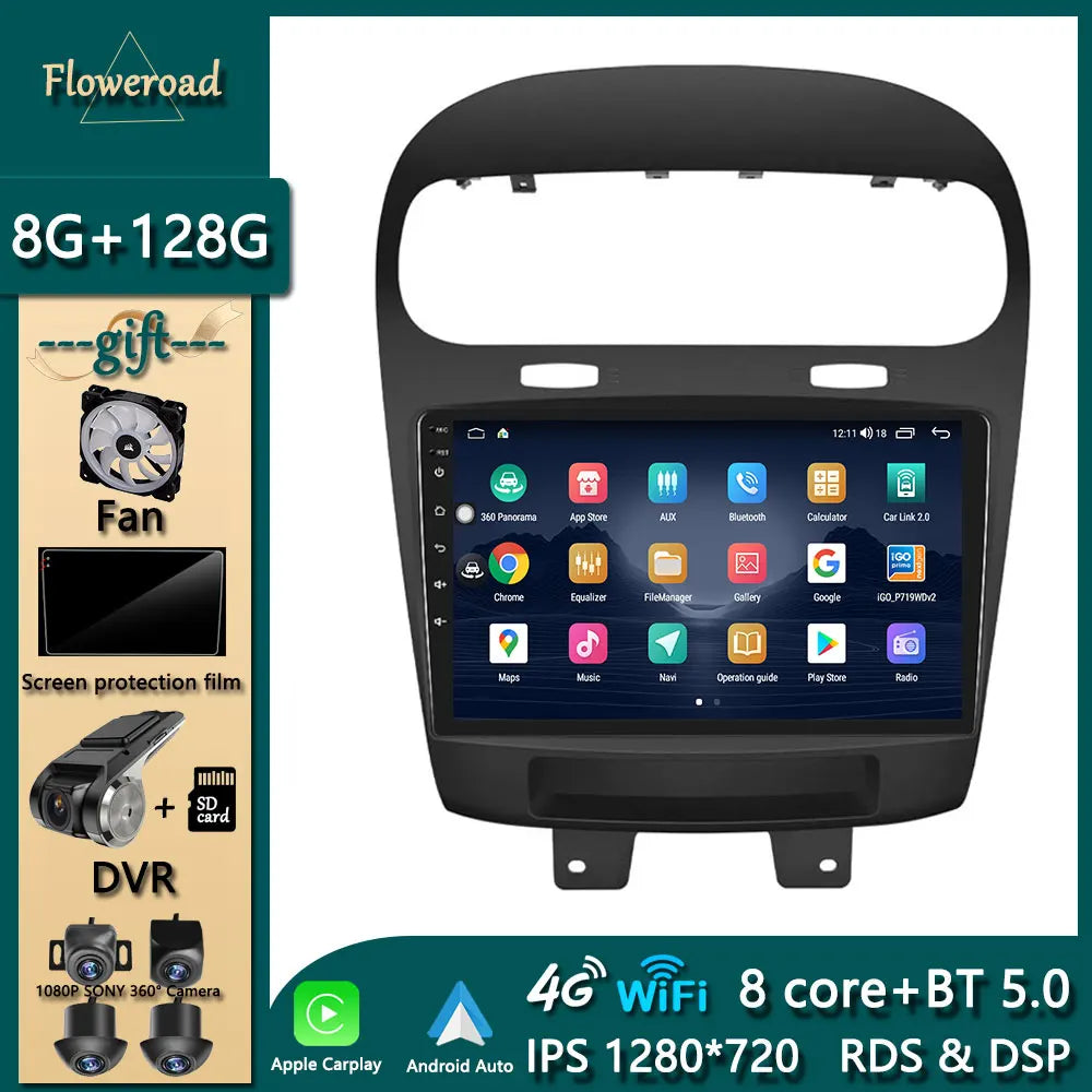 Car Intelligent System Android For Dodge Journey Fiat Freemont 2011-2020 Apple Carplay 2din GPS Auto Radio Multimedia Player DVD