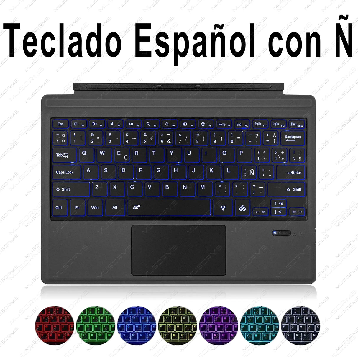 For Microsoft Surface Pro 3 4 5 6 7 8 9 Pro X Go 1 2 3 4 Keyboard Backlit Trackpad Wireless Arabic Russian Spanish Korean AZERTY