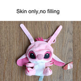 Wholesale 40pcs/lot 10cm cartoon anime Lilo Stitch Empty Plush Toys cute Stitch Unstuffed Doll keychain Skin only no Filling