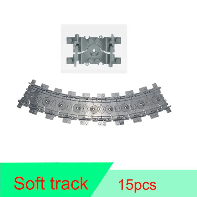 City Train Tracks Forked Flexible Railway Bridge Rail Viaduct Buliding Block Toy Straight Cruved Soft Track Bricks Leduo Gift