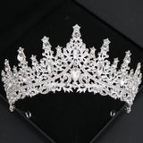 Wedding Crown Gold Silver Color Rhinestone Crystal Diadem Queen Crown Princess Tiaras Bridal Hair Jewelry Party Hair Accessories