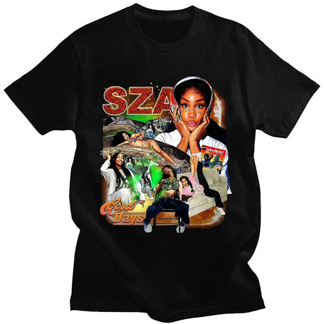 Rapper SZA CTRL X SOS Album Graphic Print T Shirt Vintage Punk Hip Hop Harajuku T Shirt Fashion Casual Plus Size T Shirt Women