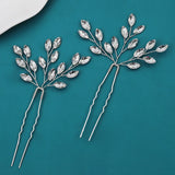 Bride Hairpins Wedding Hair Accessories Trendy Crystal U-shaped Alloy Hair Sticks Forks Girls Banquet Crowns Noiva Jewelry