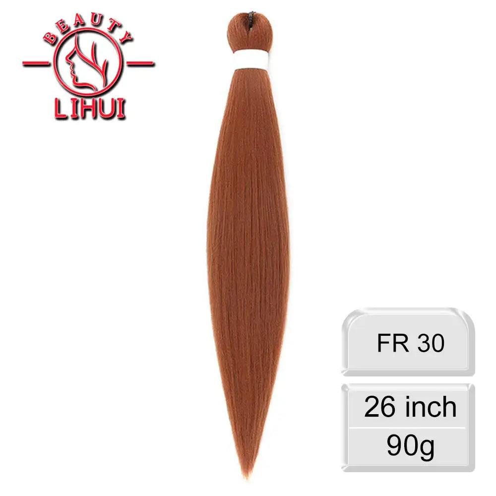 Braiding Hair Pre-stretched Synthetic Jumbo Braiding Hair Extensions 26Inch 90G Red Pink Kanekalon Hair for Afro Crochet Braids