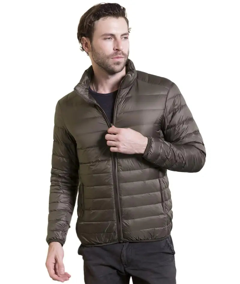 Brand Water and Wind-Resistant Breathable Coat Men Jackets Plus size Men's Four Seasons Ultra Lightweight Packable Down Jacket