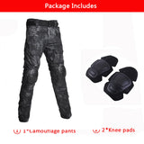 US Army Tactical Pants Military Uniform Airsoft Paintball Camouflage Combat Shirts Rapid Assault Long Sleeve Shirt Pants +Pads