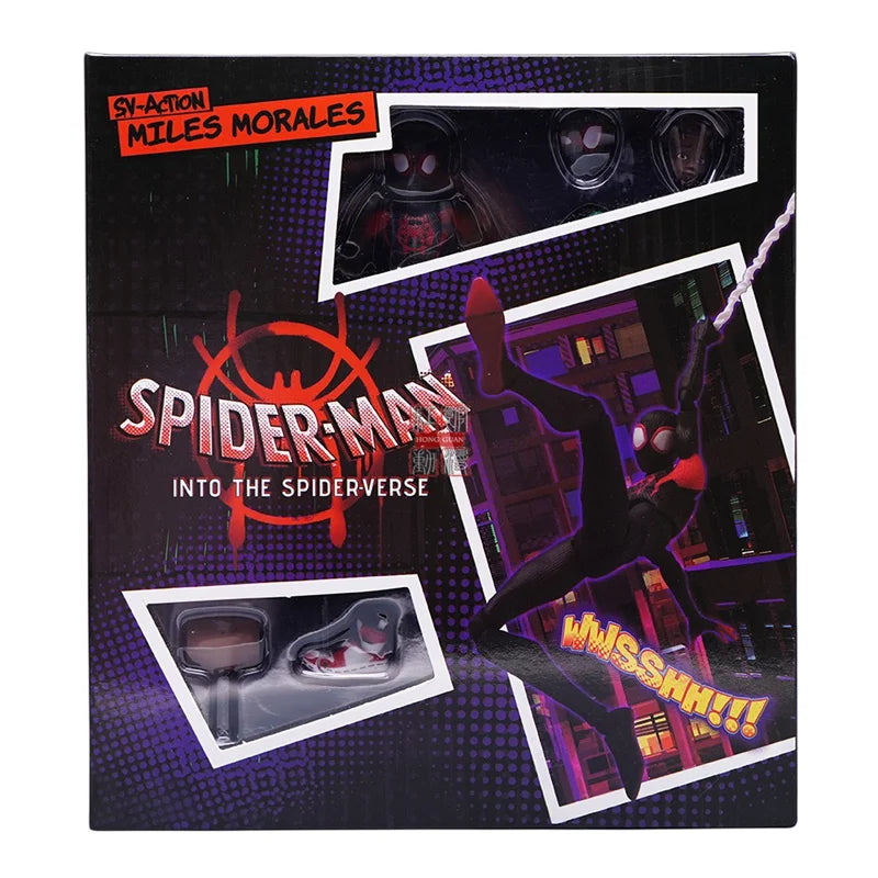 Spider-Man：Into the Spider-Verse Miles Morales Action Figure Model Peter Parker Miles Figurine Toys Doll kid Toy Gift