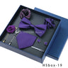 Luxury High Grade Mens Tie Set Nice Gift Box Silk Tie Necktie Set 8pcs Inside Packing Festive Present Pocket Squares