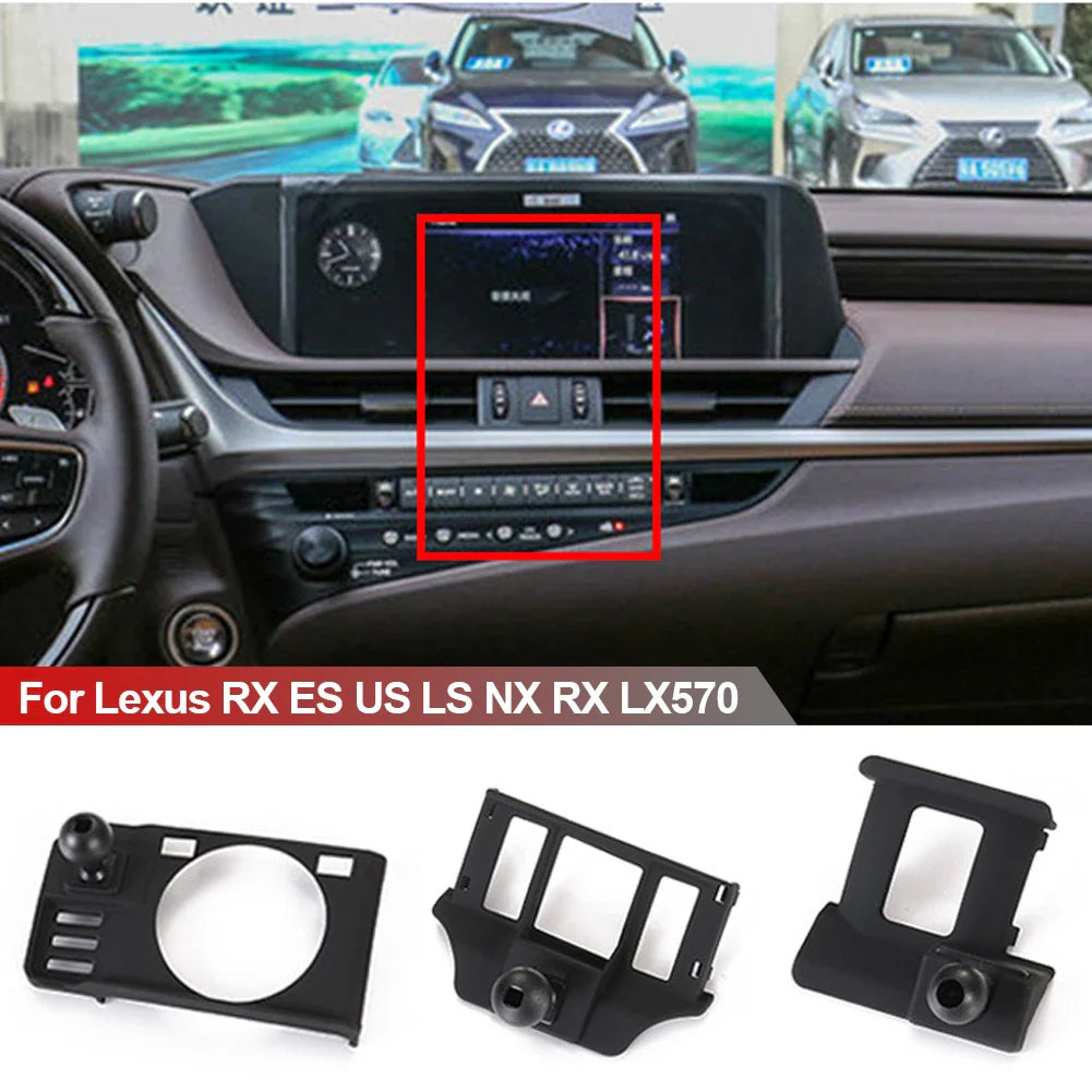 17mm Car Phone Holder Mounts for Lexus ES UX LS RX 570 NX CT Fixed Bracket GPS Supporting Base Dedicated Car Accessories