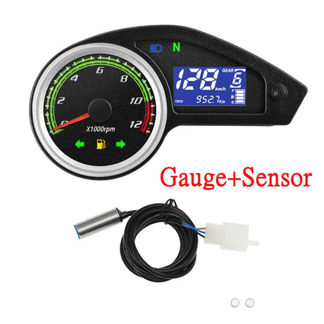 Universal Motorcycle Gauge Speedometer Tachometer LCD Digital Instrument Odometer Meter For All 12V Motorcycles Speedometer