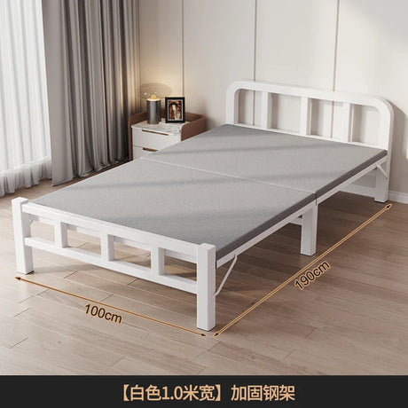 Double Bedroom Bed Children Luxury Folding Headboards Girls Portable Bed Frame Metal Japanese Cama Individual Home Furniture