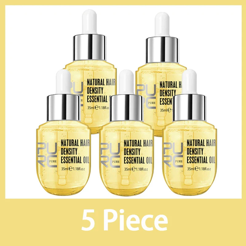 PURC 10PCS Hair Growth for Men Women Products Ginger Hair Oil Fast Grow Serum Anti Loss Regrowth Scalp Treatment Hair Care