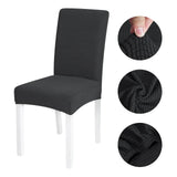 Jacquard Chair Covers Spandex Stretch Seat Slipcover Removable For Wedding Dining Room Banquet Office Housse De Chaise