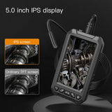 5.0Inch IPS Industrial Endoscope Camera 8mm HD1080P Dual & Single Lens Inspection Tool Borescope Waterproof For Car Sewer Piping