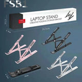 Newly Folding Height Adjustable Cheap Plastic Material Foldable Portable Adjustment Desktop Laptop Holder Riser Stand