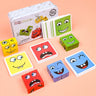 Face Changing Building Blocks Iron box Set Face Change Block Party Board Game Portable Travel Montessori Toy Gift for Boys Girls