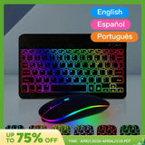 10inch Backlit For iPad Keyboard And Mouse Backlight Bluetooth Keyboard For IOS Android Windows Wireless Keyboard and Mouse