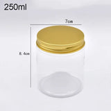 12Pcs Plastic Jar With Lids Clear Cosmetic Refillable Bottles Sample Pot Shampoo Cream Container Travel Accessories 200/250ML