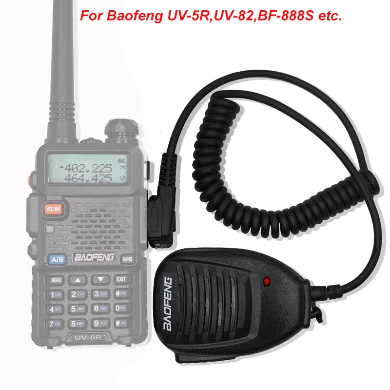 Baofeng Original Handheld Speaker Mic for Radio UV5R UV82  BF-888S Walkie Talkie Microphone for Kenwood TYT  Pofung Accessories