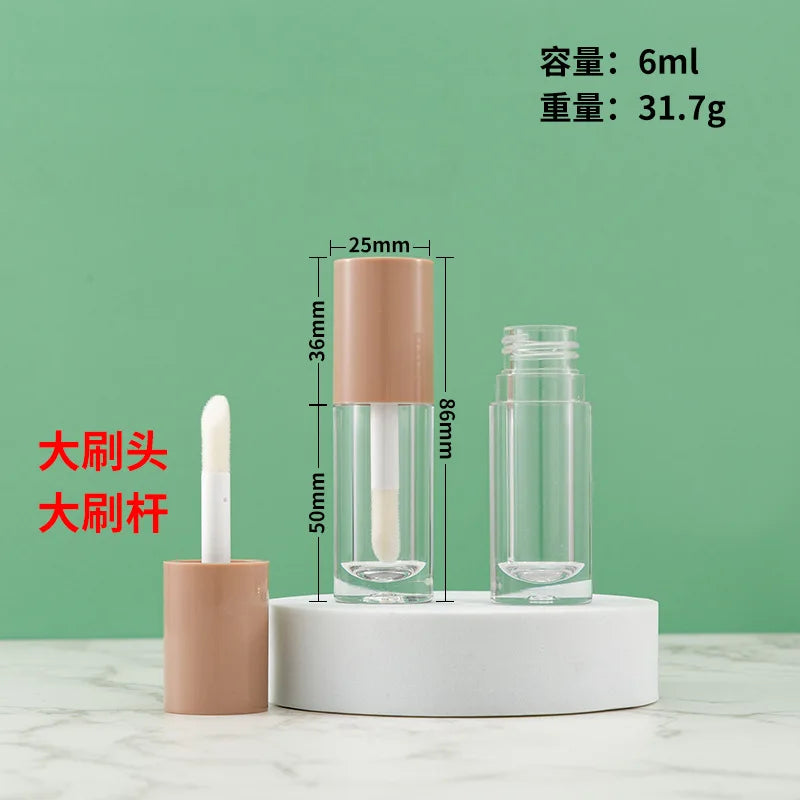 6ml Big Doe Foot On Lip Gloss Tube Empty Lipstick Lip Balm Refillable Bottle Lip Glaze Accessory Eyelash Cream Tools Wholesale