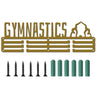 Gymnastics Medal Display Hanger 5 Artistic Figure Gymnastics Sports Medal Holder Iron Medals Display Rack Wall Mounted Multiple