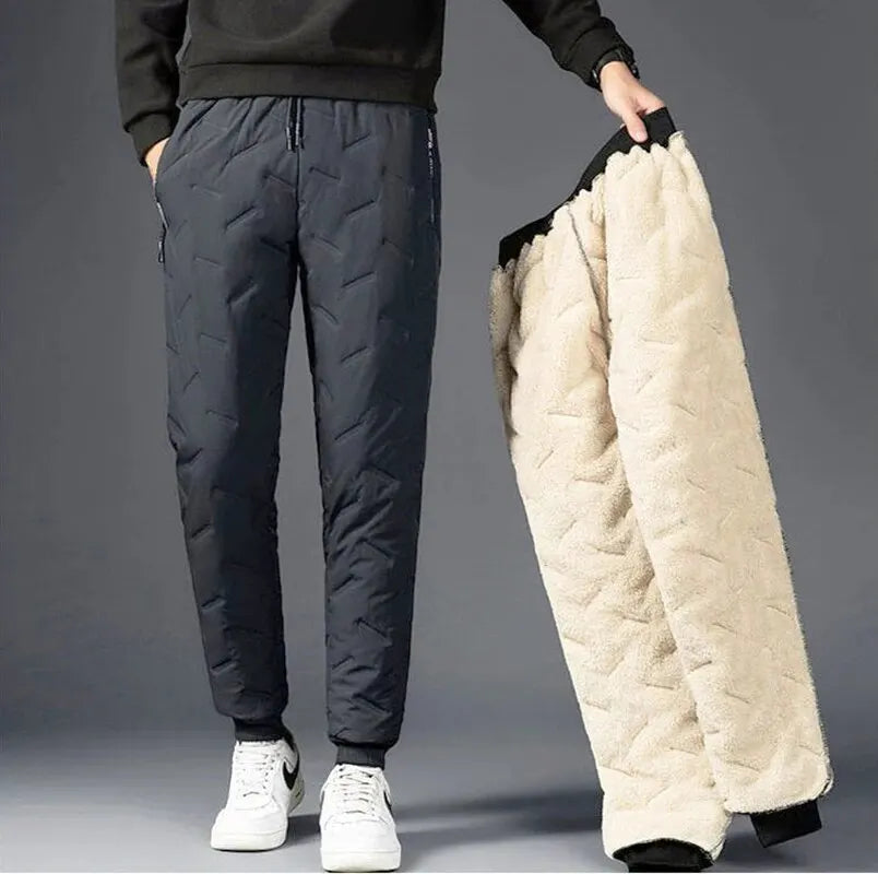 90% White Duck Down Padded Pants Drawstring Waist Winter Pants Thickened White Duck Down Padded Joggers Warm Winter Sweatpants