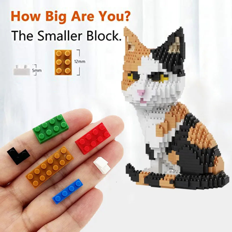 Balody Cat Block Animal World Persian Cat Tabby Kitten Pet 3D DIY Mini Diamond Blocks Bricks Building Toy for Children Gift