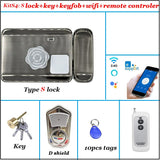 Intelligent Door Lock Video Intercom Compatible Electric Lock OR Wireless Remote Control ID Lock 125khz Wifi Access Control Lock