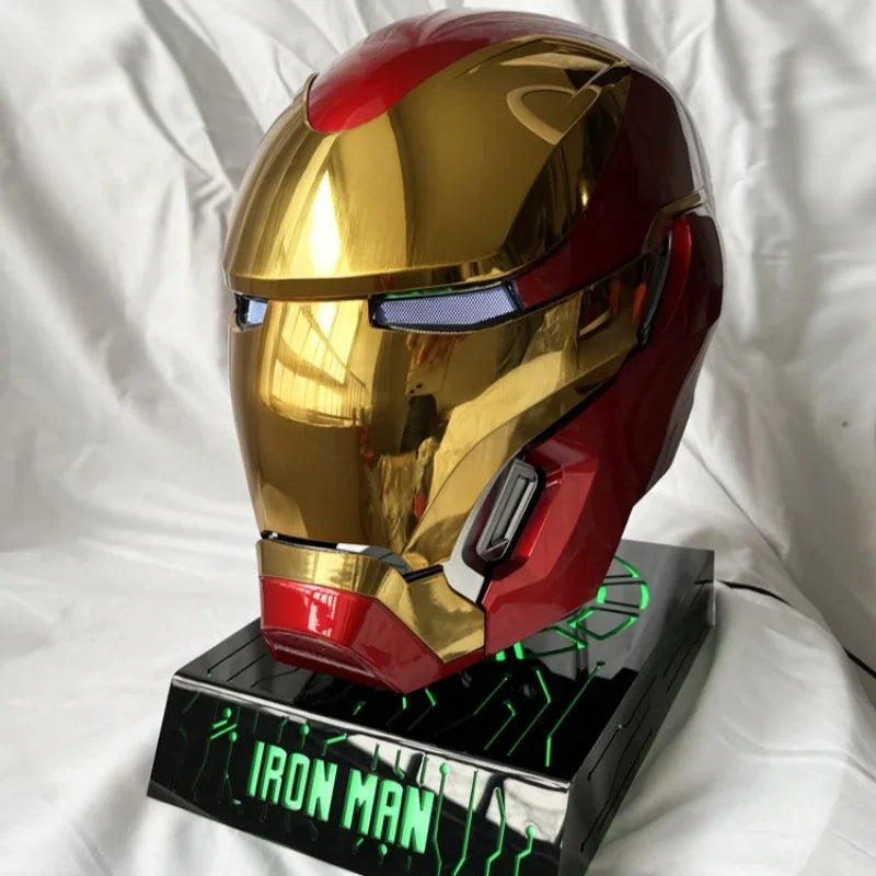 New 1:1 Iron Man Mk50 Figures Wearable Voice-Activated Deformation Helmet Around Marvel Animation Derivatives Model Toy Gift