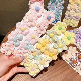 10Pcs Baby Cute Flower Hair Ring Rope Elastic Hair Rubber Bands for Kids Hair Tie Headdress Girls Hair Accessories