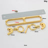 New Rectangle Eyelets Hanger Metal Lock for Bag Hardware Wholesale Fashion a Set of Locks Fitting Woman Handbag Bag Accessories