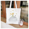 Fashion Trend Cartoon Print Canvas Tote Bag Korea Shopping Bag Ladies Daily Versatile Shoulder Bag Little Prince Pattern Handbag