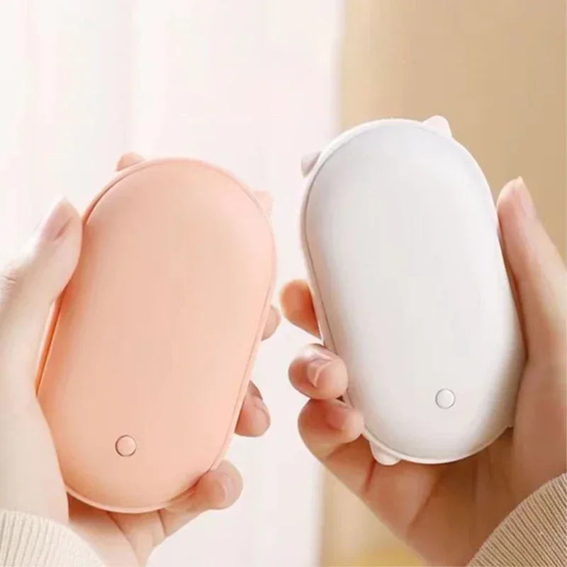 Mini Hand Warmer Portable Pocket Charger Power Bank 2 in 1 Winter Heater Electric 5000 mAh USB Rechargeable Heating Pad Outdoor