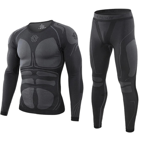 Men Sport Thermal Underwear Suits Outdoor Cycling Compression Sportswear Quick Dry Breathable Clothes Fitness Running Tracksuits