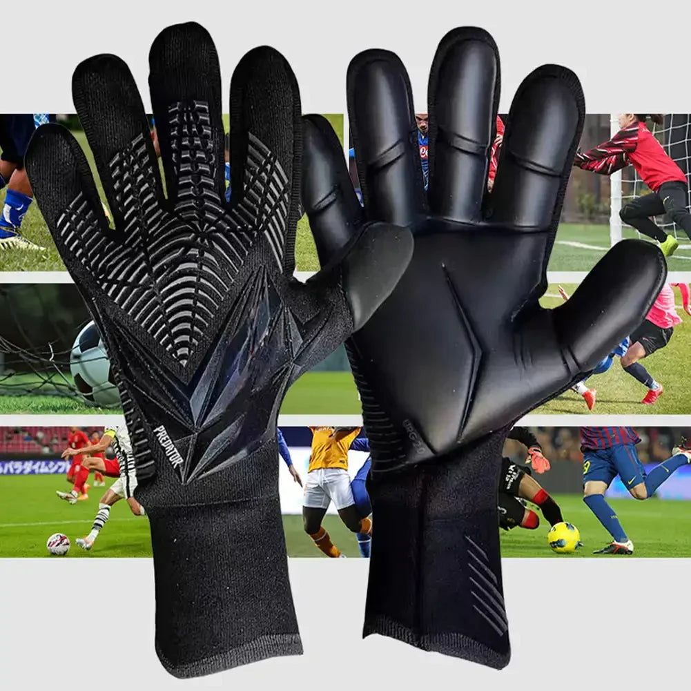 Kids Adults Thicken Latex Goalkeeper Gloves Goalie Gloves Football Soccer Anti-slip Protection Soccer Children Goalie Gloves